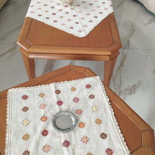 Collectible handmade embroidery set 4 pieces 1960s like new