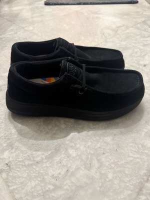 Hey Dude Wally suede men's moccasins black like new, size 44