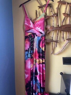 Long summer dress with adjustable strap, lycra, size S/M