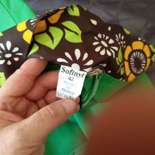 Vintage full-length kitchen apron Sofinyl unused from 70s-80s