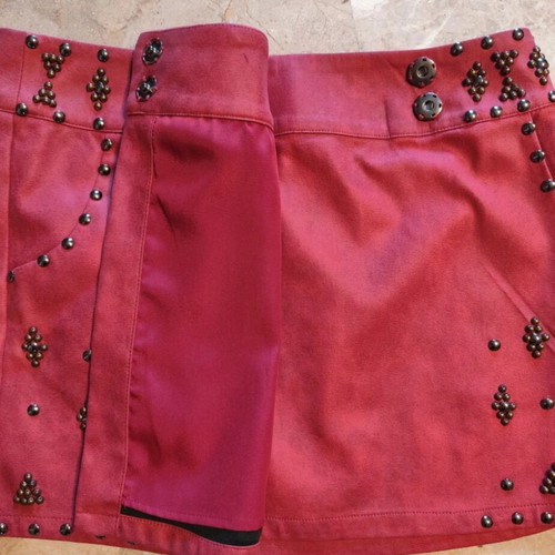 3.1 Phillip Lim Mini Skirt with Studs like new, size S, red
