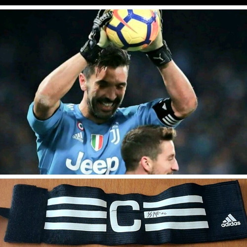 Gianluigi Buffon Adidas captain armband with autograph like new