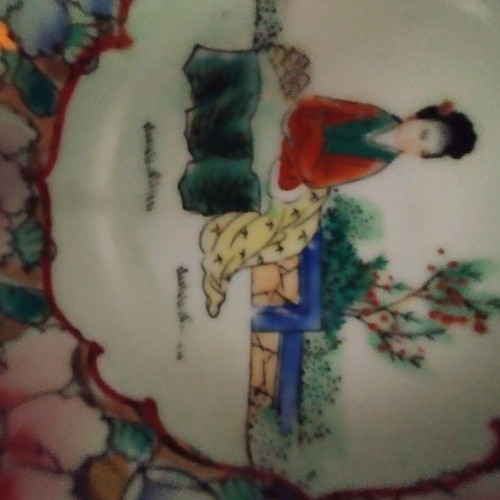 Satsuma plate and Chinese plate with bowl like new