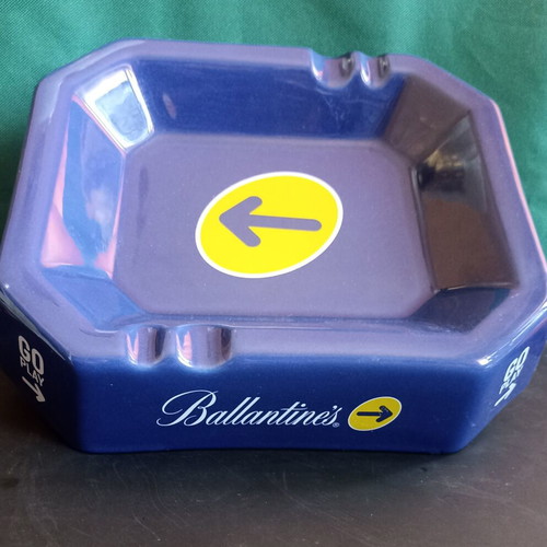 Ballantine's Go Play Vintage Ceramic Ashtray like new