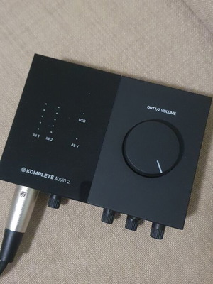 Set of 3 microphones and audio interface used