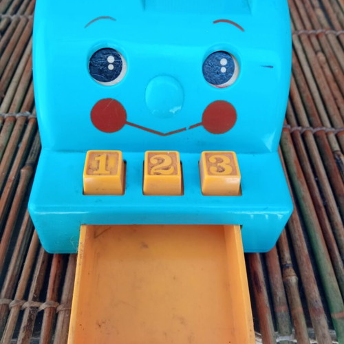 Vintage Sankyo Japan Toy Cash Register used, good condition