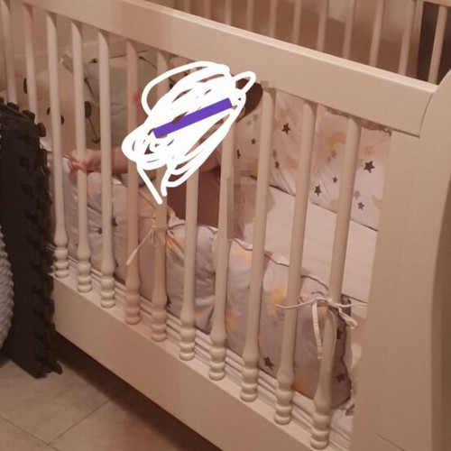 Baby cot convertible to preteen bed with Grecostrom mattress