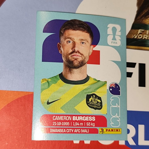 Cameron Burgess World Cup 2026 Panini sticker