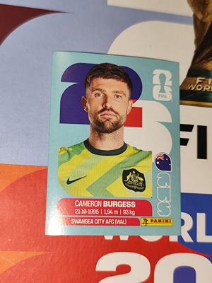 Cameron Burgess World Cup 2026 Panini sticker