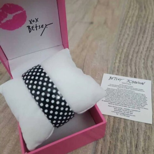 Betsey Johnson Women's Wristwatch New with Polka Dot Strap