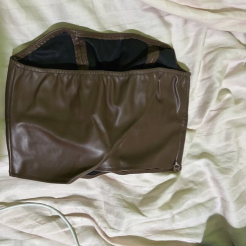 Brown leather top new, 4F XS