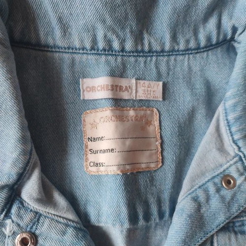 Denim vest Orchestra like new, 14Y 164cm, turquoise