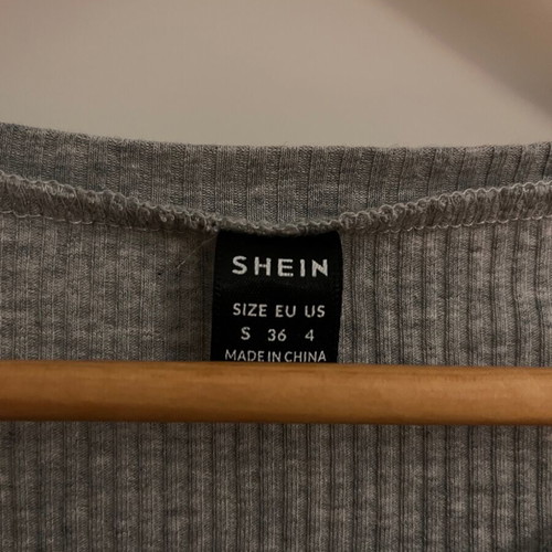 Shein gray long-sleeve top like new, size S