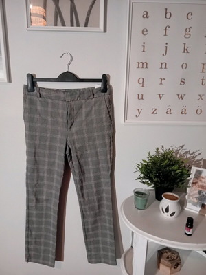 Stradivarius striped pants like new, size L, gray and brown