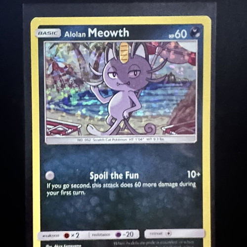 Alolan Meowth MC Donalds 2019 Holo card new