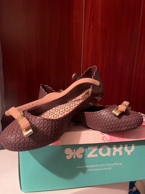 Zaxy ballerinas like new, burgundy-brown color, comfortable