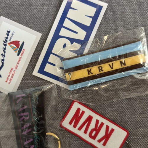 Karavan keychain set with gift stickers, new
