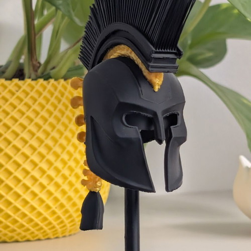 3D Printed Spartan Helmet Display The Odyssey new