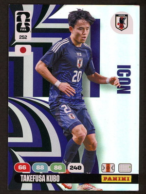 2026 Panini World Cup Adrenalyn XL #252 Kubo Icons πακέτο σαν καινούργιο