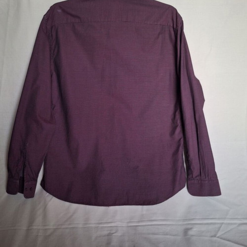 Portobello's XXL Burgundy Cotton Micro Pattern Shirt
