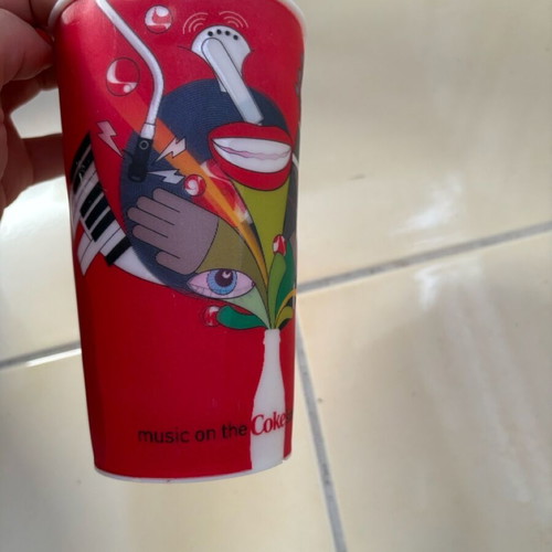 Coca Cola plastic commemorative cup half liter used
