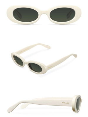 Meller Malaika sunglasses new, ecru frame, black lenses