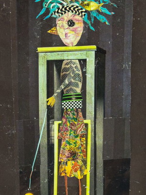 Modern Art Collage Print 21x29 on High-Quality Paper New