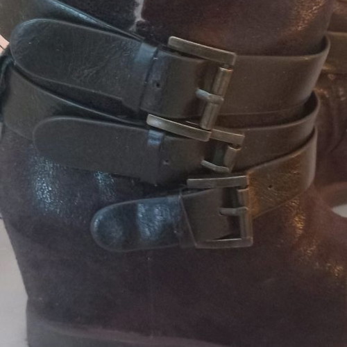 Leather boots with fur size 38 in excellent condition