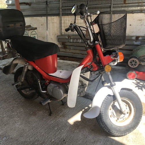 Yamaha Chappy LB 50 scooter, red, 50 cc, manual transmission