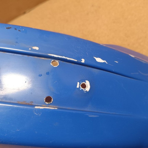 Yamaha front fender motocross enduro, white painted blue