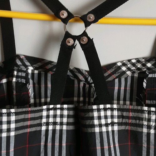 Taffeta 50s dress short checkered like new, black and white