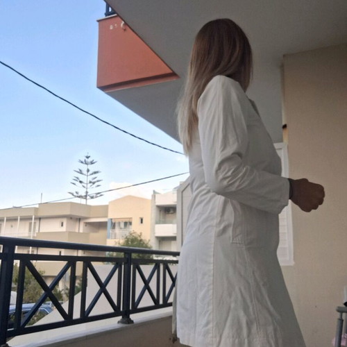 Vintage white capartina coat used, small, Project Classico