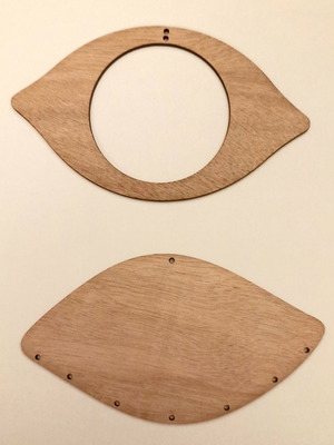 Wooden eyes new, set of 4 pieces for decoration and painting