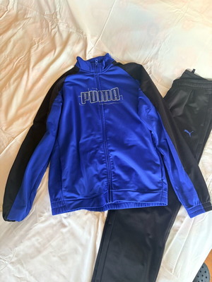 PUMA tracksuit set like new, blue/black, 15–16 years