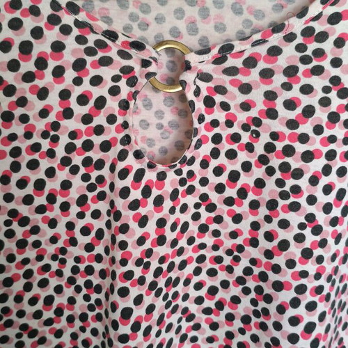 Women's blouse polka dot pattern used, size L