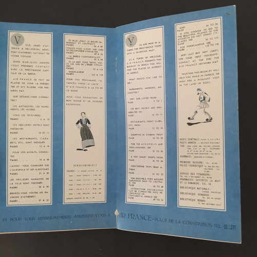 Guide Rose d'Air France 1956 Greece travel guide by Roger Tourte
