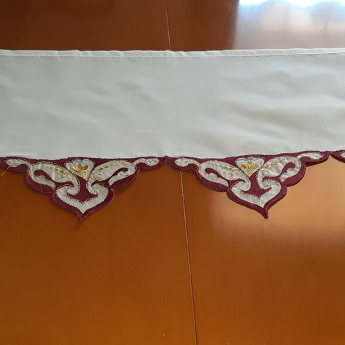 Table runner in fabric tsevre new 82 x 37