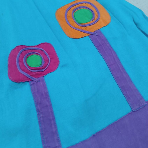 Platinum multicolor blouse-dress S-M, cotton