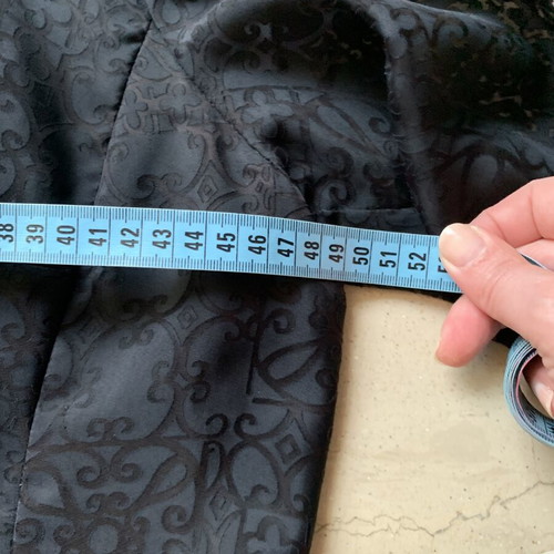 Black evening dress like new, handmade fabric, size XL