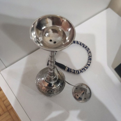 Metal hookah used, 25 cm, oriental style