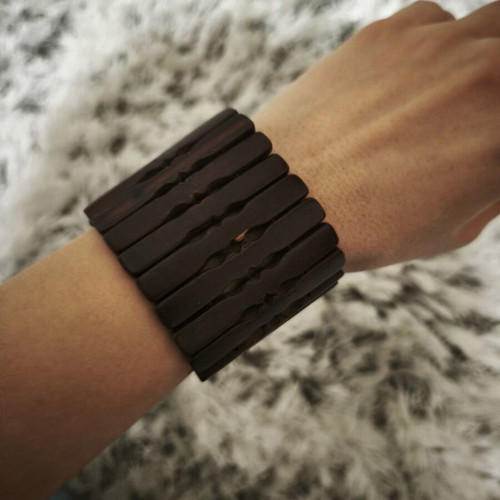 Boho Ethnic Hippie Style Brown Wood Bracelets