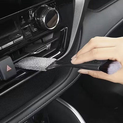 Car Detailing Brushes Premium Set 2 Pieces for Interior Cleaning