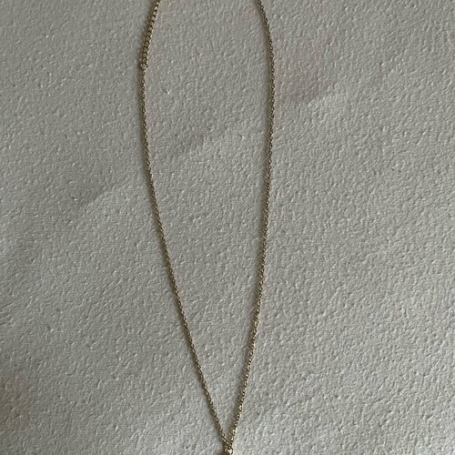 Cross necklace new, gold plated stainless steel detailed