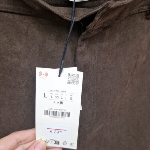 Zara brown suede midi skirt new, size L