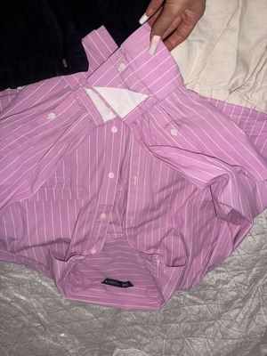 Zara t shirt and 2 linen shorts like new, black and pink