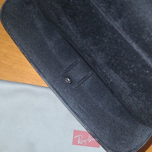 RayBan leather glasses case like new, black