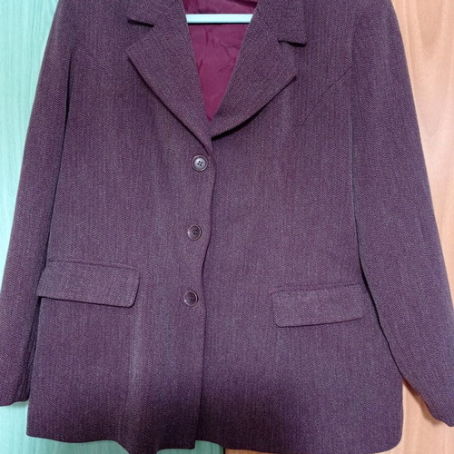 Women's herringbone jacket like new, burgundy purple, size L