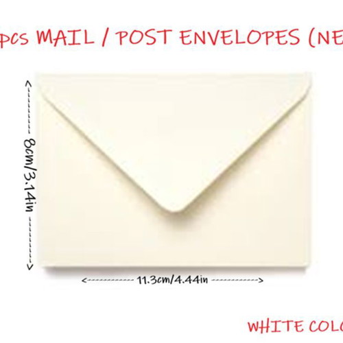 Mail envelopes pack of 50, white 8x11cm, new