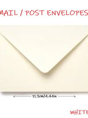 Mail envelopes pack of 50, white 8x11cm, new