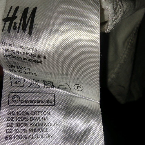 Corset Style Button Up Shirt H&M used, XS, off white cotton